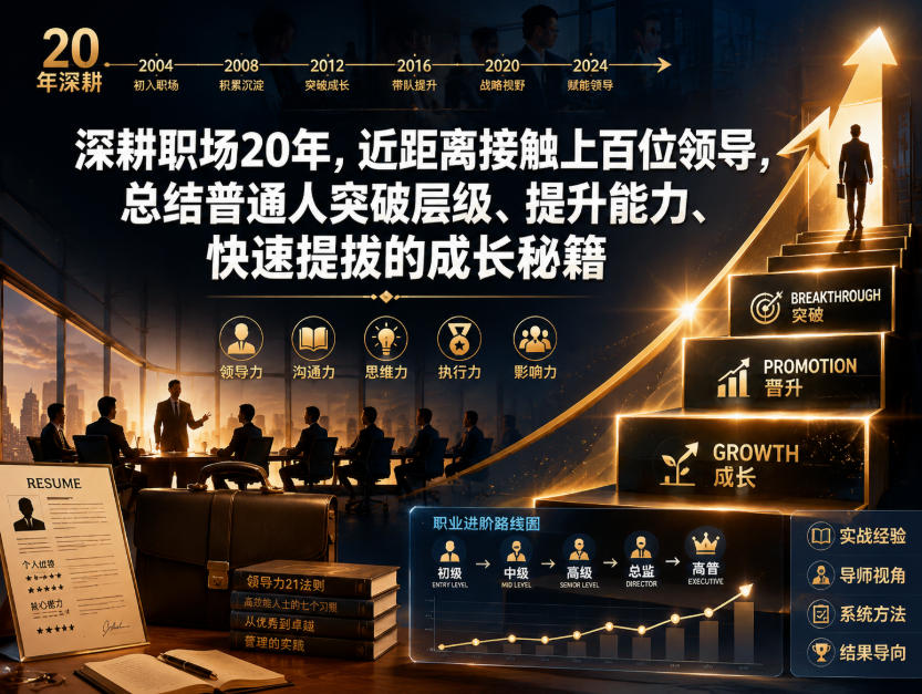 付费文章:深耕职场20年,近距离接触上百位领导,总结普通人突破层级、提升能力、快速提拔的成长秘籍(全网独家干货)-赛德副业库