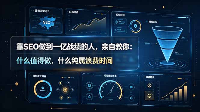 (19197期)靠SEO做到一亿战绩的人,亲自教你:什么值得做,什么纯属浪费时间【原创双语字幕】-赛德副业库