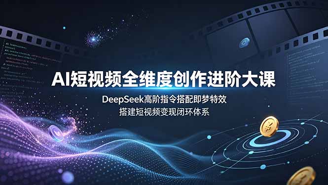 （19153期）AI短视频全维度创作进阶大课，DeepSeek高阶指令搭配即梦特效，搭建短视频变现闭环体系-赛德副业库