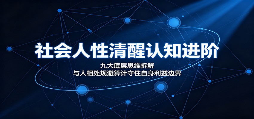 社会人性清醒认知进阶:九大底层思维拆解,与人相处规避算计守住自身利益边界-赛德副业库
