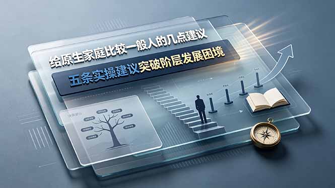 (19194期)付费文章:给原生家庭比较一般人的几点建议,五条实操建议突破阶层发展困境-赛德副业库
