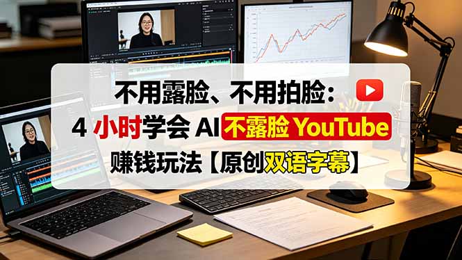 （19161期）不用露脸、不用拍脸：4 小时学会 AI 不露脸 YouTube 赚钱玩法【原创双语字幕】-赛德副业库