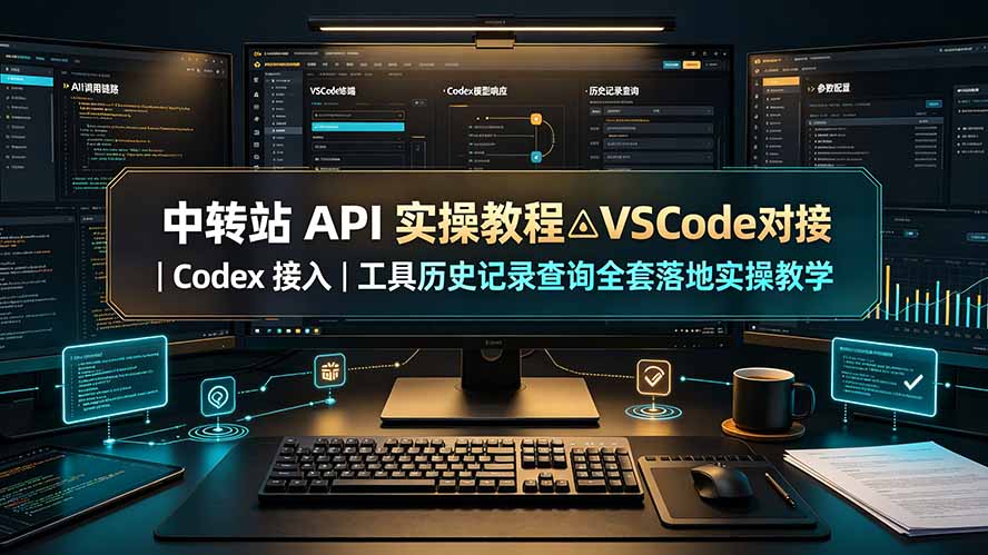 （19520期）中转站 API 实操教程△VSCode 对接｜Codex 接入｜工具历史记录查询全套落地实操教学-赛德副业库