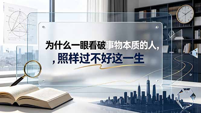 (19165期)付费文章:为什么一眼看破事物本质的人,照样过不好这一生-赛德副业库