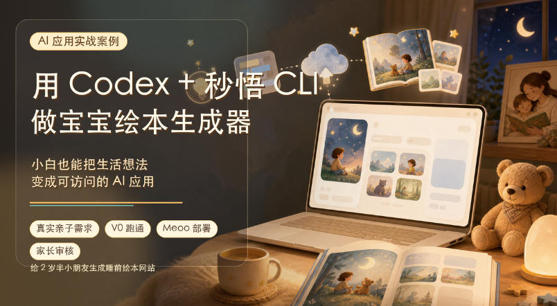 (19415期)AI应用实战案例,用Codex+秒悟CLl做宝宝绘本生成器,小白也能把生活想法变成可访问的AI应用-赛德副业库