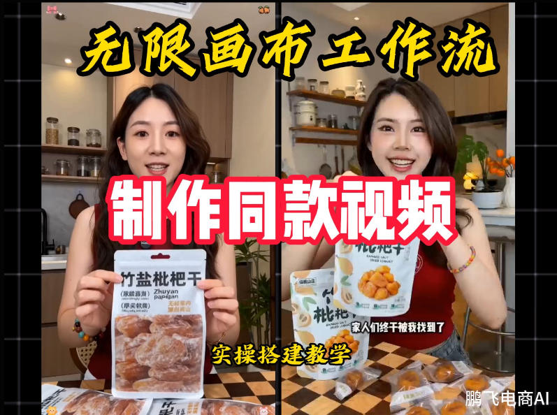 无限画布工作流一键复刻爆款带货视频,实操搭建,操作简单-赛德副业库