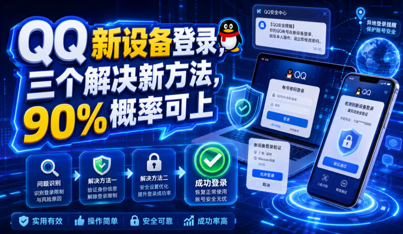 QQ新设备登录，三个解决新方法，90%概率可上-赛德副业库
