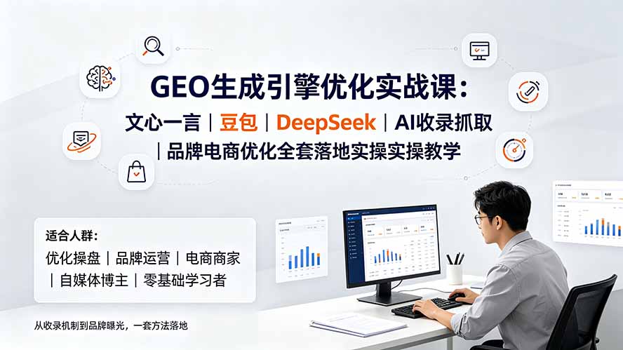 (19456期)GEO生成引擎优化实战课:文心一言|豆包|DeepSeek|AI收录抓取|品牌电商优化全套落地实操教学-赛德副业库