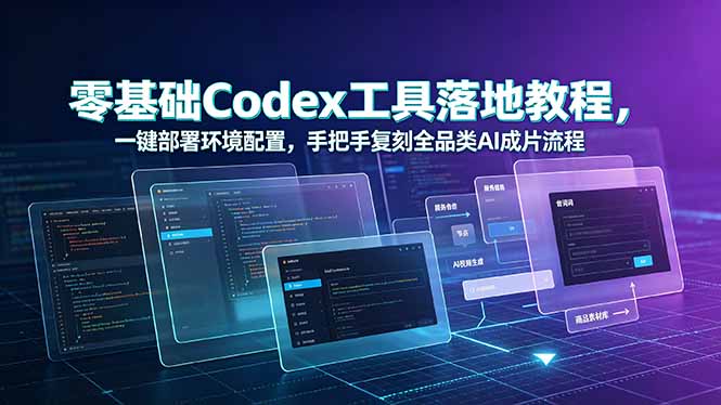 （19152期）零基础Codex工具落地教程，一键部署环境配置，手把手复刻全品类AI成片流程-赛德副业库