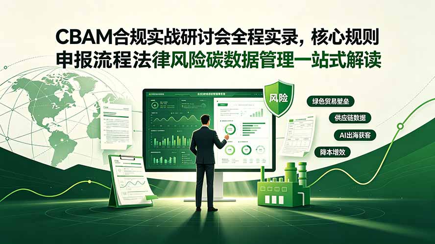 （19235期）CBAM合规实战研讨会全程实录，核心规则申报流程法律风险碳数据管理一站式解读-赛德副业库