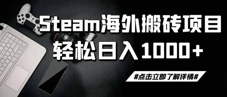 （19367期）steam搬砖，一周只需1-2小时，轻松月入过万，上不封顶-赛德副业库