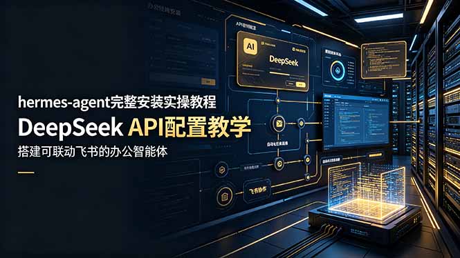 （19128期）hermes-agent完整安装实操教程，DeepSeek API配置教学，搭建可联动飞书的办公智能体-赛德副业库