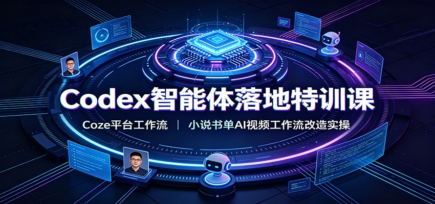 Codex智能体落地特训课:Coze平台工作流,小说书单AI视频工作流改造实操-赛德副业库