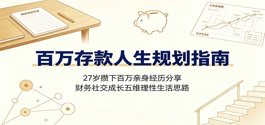 百万存款人生规划指南：27岁攒下百万亲身经历分享，财务社交成长五维理性生活思路-赛德副业库