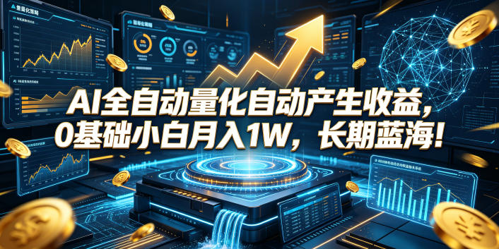 AI全自动量化自动产生收益,0基础小白月入1W,长期蓝海!【揭秘】-赛德副业库