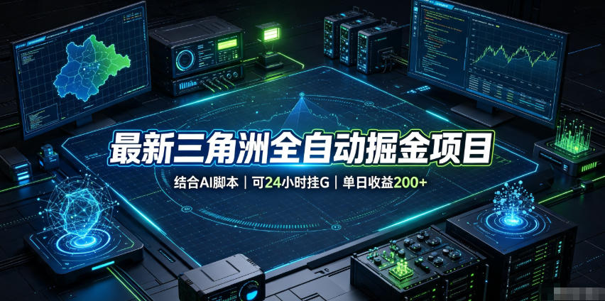 最新三角洲全自动掘金项目,结合AI脚本,可24小时挂G,单日收益200+【揭秘】-赛德副业库