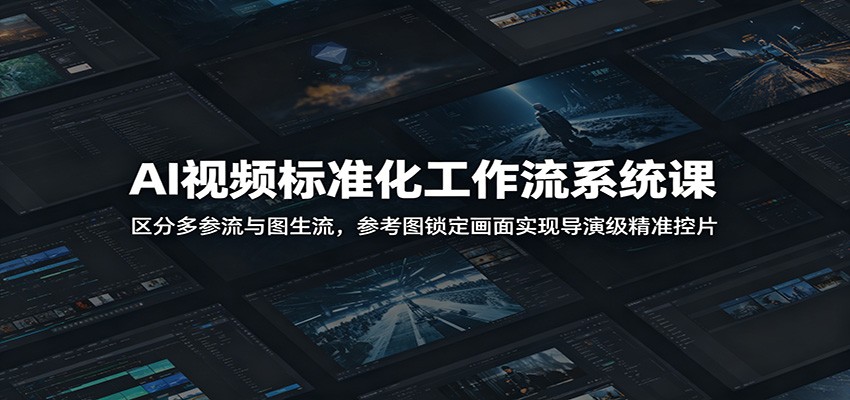 AI视频标准化工作流系统课：区分多参流与图生流，参考图锁定画面实现导演级精准控片-赛德副业库
