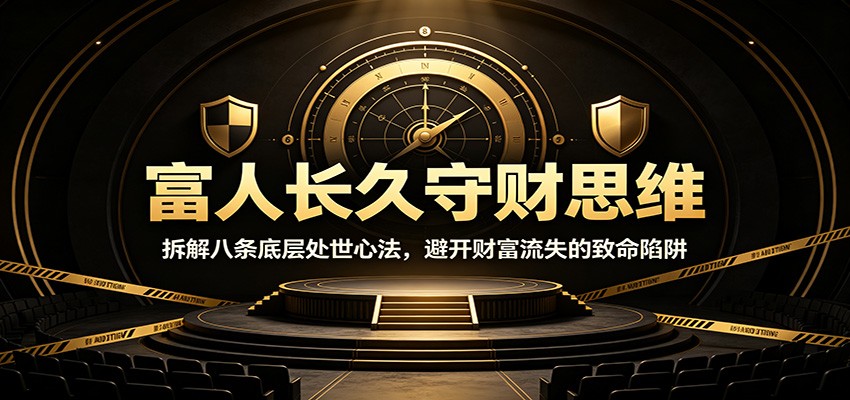 富人长久守财思维：拆解八条底层处世心法，避开财富流失的致命陷阱-赛德副业库