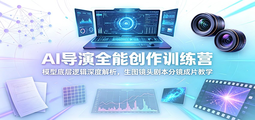 AI导演全能创作训练营：模型底层逻辑深度解析，生图镜头剧本分镜成片教学-赛德副业库