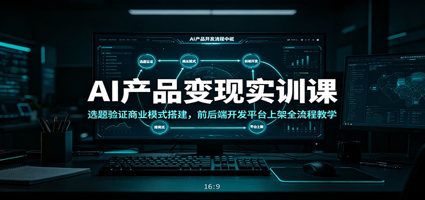 AI产品变现实训课:选题验证商业模式搭建,前后端开发平台上架全流程教学-赛德副业库