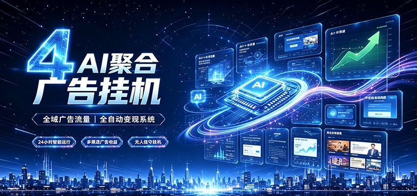 全域广告流量聚合,AI无人挂机稳赚佣金,打造长期稳定被动收入副业-赛德副业库
