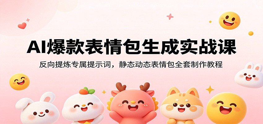 AI爆款表情包生成实战课：反向提炼专属提示词，静态动态表情包全套制作教程-赛德副业库
