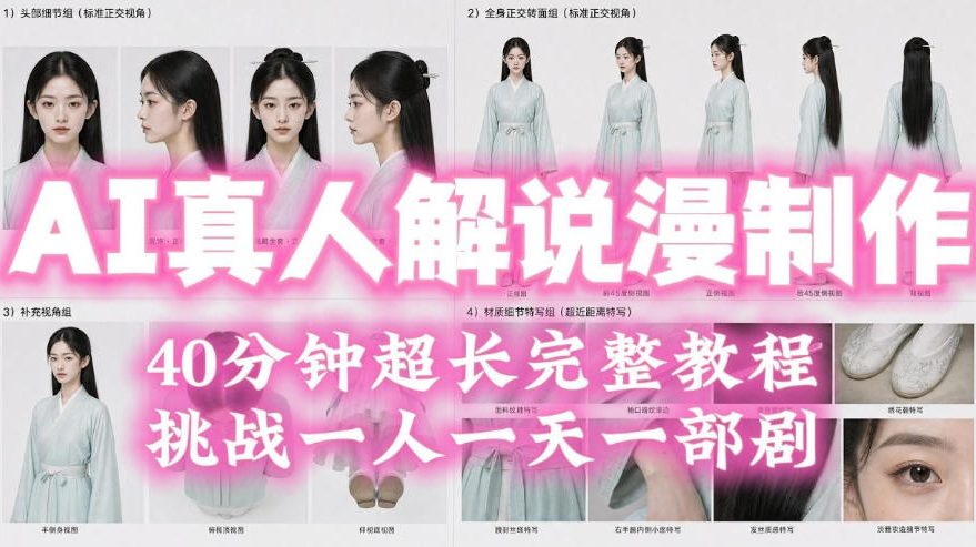 2026年AI真人解说漫剧自动批量化制作教程,40分钟超长完整,自动批量化制作,挑战一人一天一部剧!-赛德副业库
