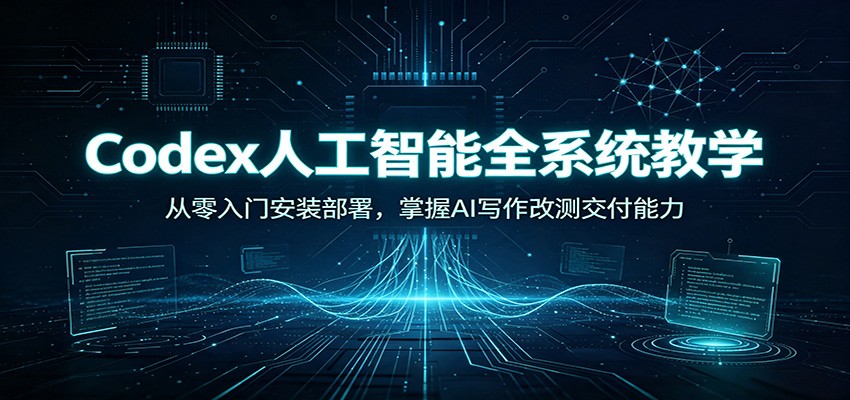 Codex人工智能全系统教学：从零入门安装部署，掌握AI写作改测交付能力-赛德副业库
