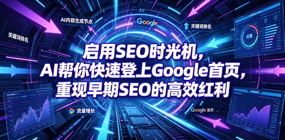 启用SEO时光机,AI帮你快速登上Google首页,重现早期SEO的高效红利【原创双语字幕】-赛德副业库