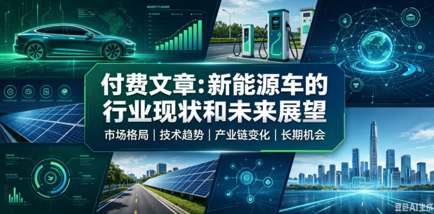 付费文章:新能原车的行业现状和未来展望-赛德副业库