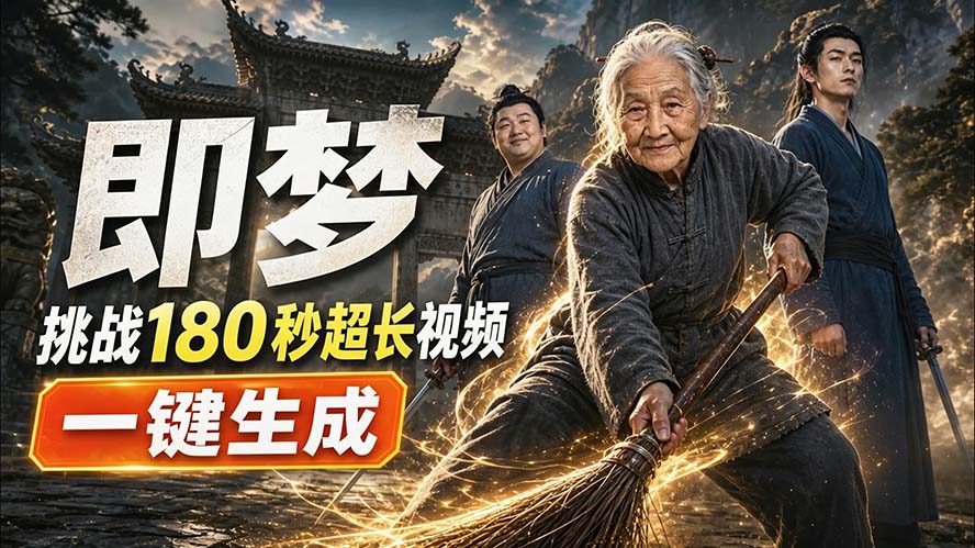 （20112期）即梦挑战180秒超长视频！一键生成3分钟电影？完整制作流程详细分享！-赛德副业库