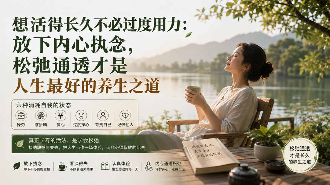 （20007期）付费文章：想活得长久不必过度用力：放下内心执念，松弛通透才是人生最好的养生之道-赛德副业库