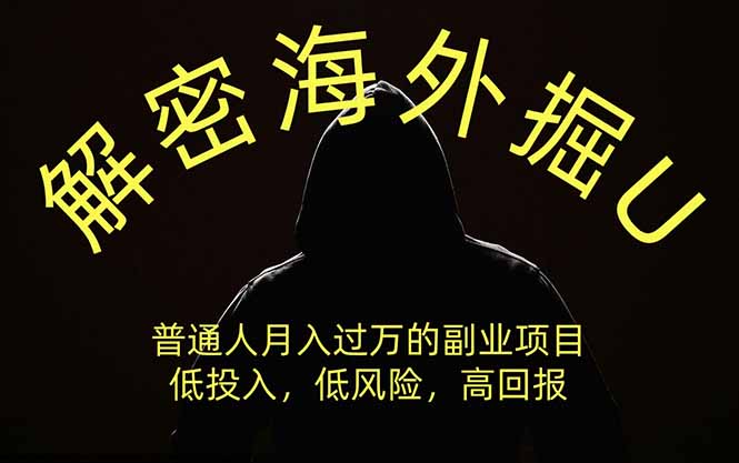 (19841期)解密海外掘U,普通人月入过万的副业项目,低投入、低风险高回报,没有之一-赛德副业库