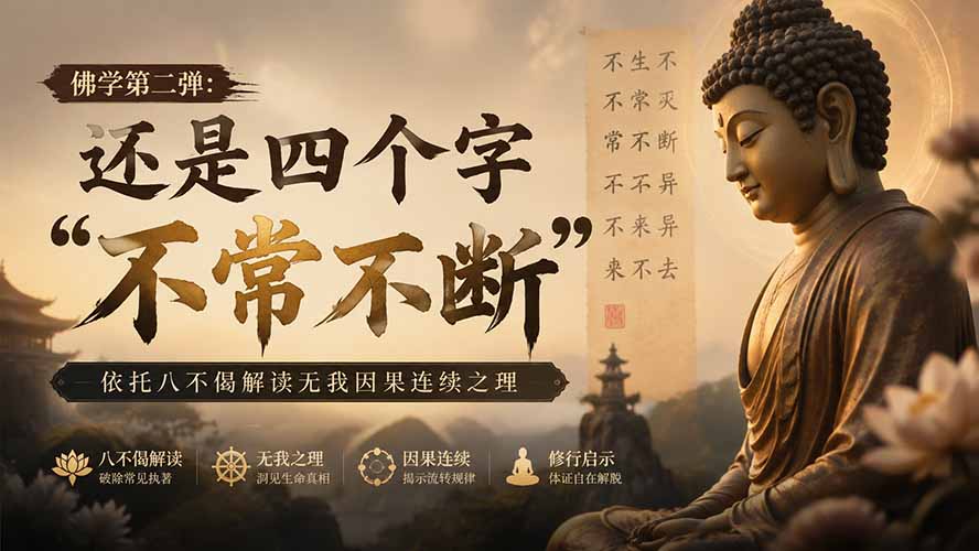 (19779期)付费文章:佛学第二弹:还是四个字“不常不断”依托八不偈解读无我因果连续之理-赛德副业库