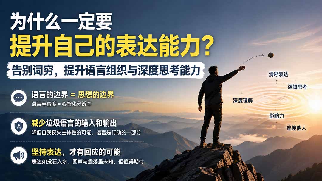 (20070期)付费文章:为什么一定要提升自己的表达能力?告别词穷,提升语言组织与深度思考能力-赛德副业库