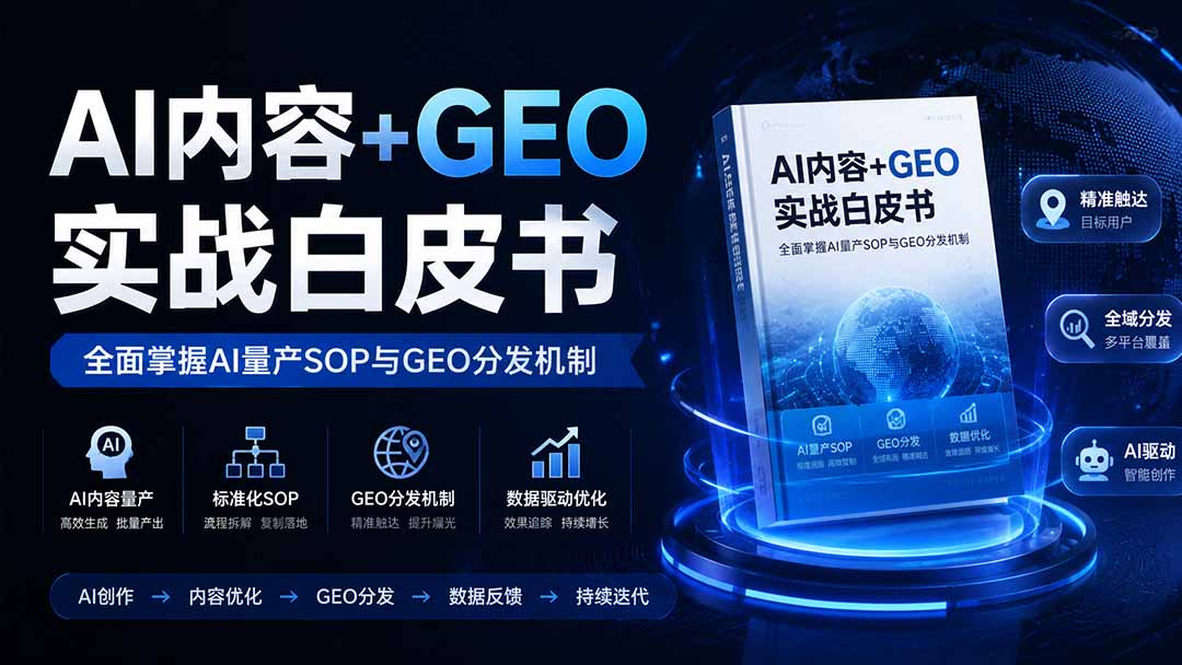（19729期）AI内容+GEO实战白皮书。全面掌握AI量产SOP与GEO分发机制-赛德副业库