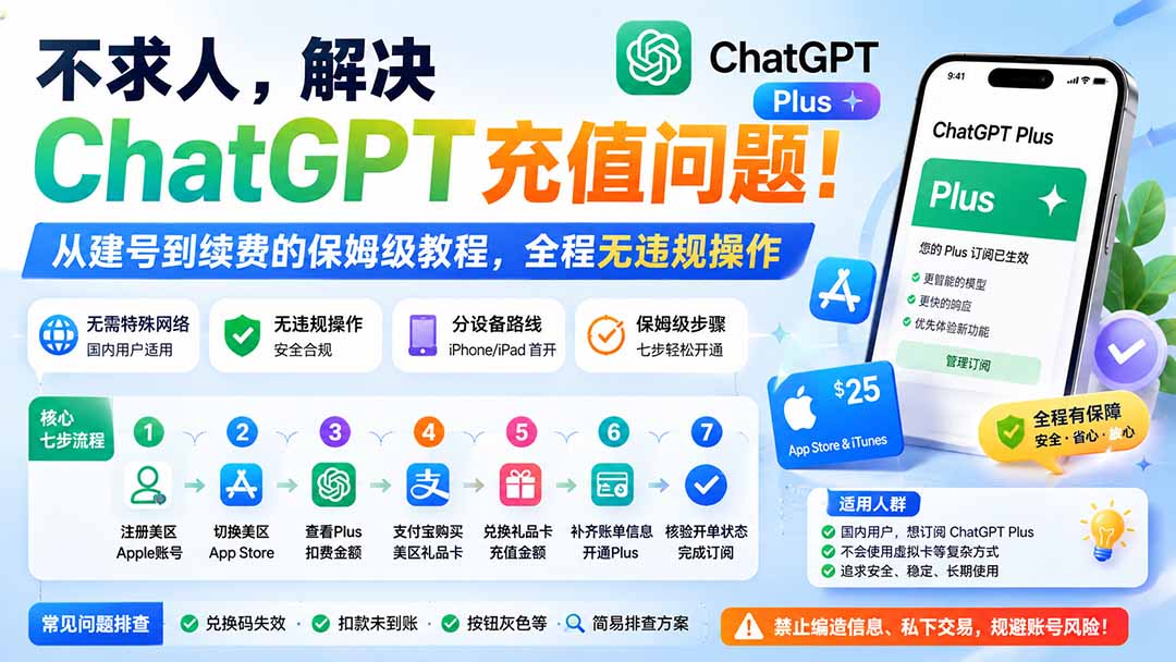 (19898期)不求人,解决ChatGPT充值问题!从建号到续费的保姆级教程,全程无违规操作-赛德副业库