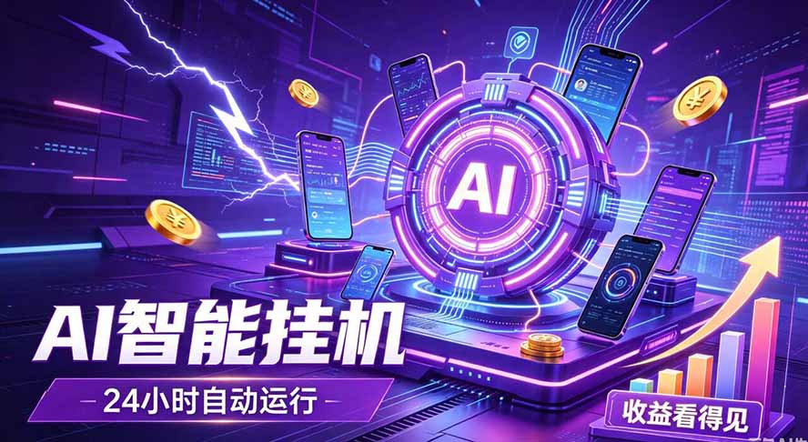 (19755期)AI智能广告挂机,躺赚新模式 设备托管运行,解放双手持续变现-赛德副业库