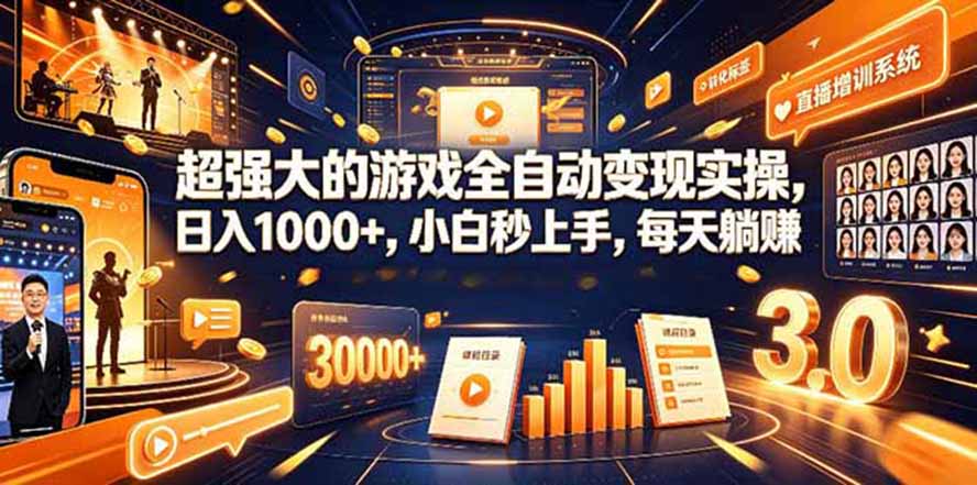 (19732期)海外游戏全自动搬砖,日入1000+,全天无人值守,绿色稳定!-赛德副业库