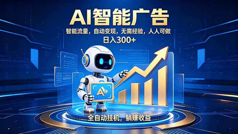 (19957期)轻资产新赛道,全自动AI广告,打造持续收益-赛德副业库