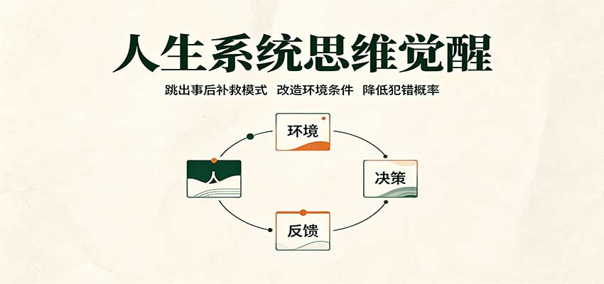 人生系统思维觉醒:跳出事后补救模式,改造环境条件,降低犯错概率-赛德副业库