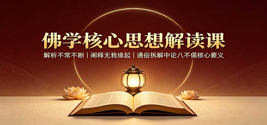佛学核心思想解读课：解析不常不断，阐释无我缘起，通俗拆解中论八不偈核心要义-赛德副业库