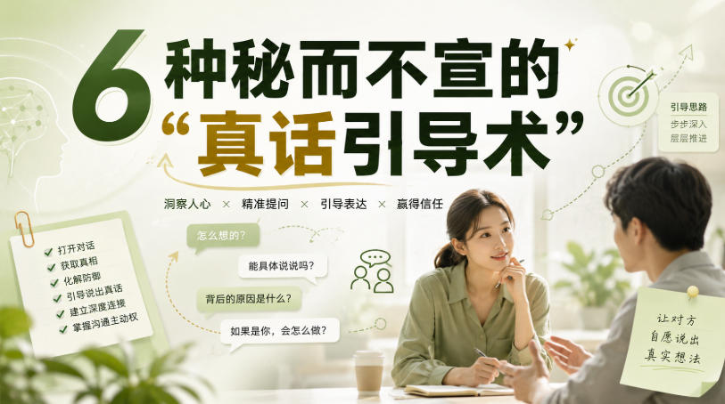 付费文章:6种秘而不宣的“真话引导术”-赛德副业库