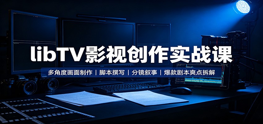 libTV影视创作实战课：多角度画面制作，脚本撰写，分镜叙事，爆款剧本爽点拆解-赛德副业库