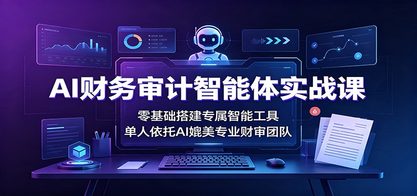 AI财务审计智能体实战课:零基础搭建专属智能工具,单人依托AI媲美专业财审团队-赛德副业库