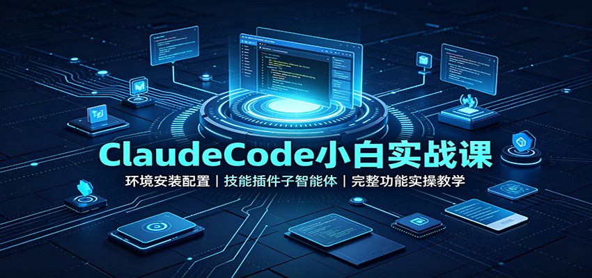 ClaudeCode小白实战课：环境安装配置，技能插件子智能体，完整功能实操教学-赛德副业库