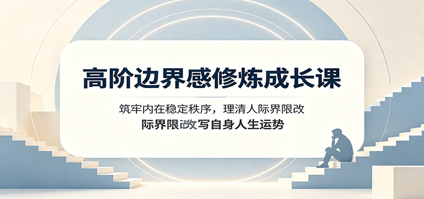高阶边界感修炼成长课：筑牢内在稳定秩序，理清人际界限改写自身人生运势-赛德副业库