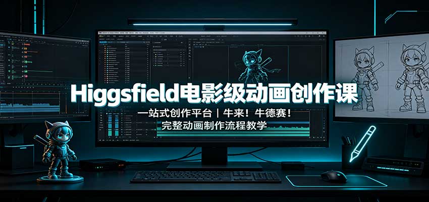 Higgsfield电影级动画创作课:一站式创作平台,牛来!牛德赛!完整动画制作流程教学-赛德副业库