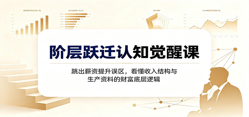 阶层跃迁认知觉醒课：跳出薪资提升误区，看懂收入结构与生产资料的财富底层逻辑-赛德副业库