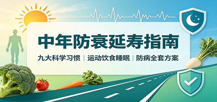 中年防衰延寿指南:九大科学习惯,运动饮食睡眠防病全套方案-赛德副业库